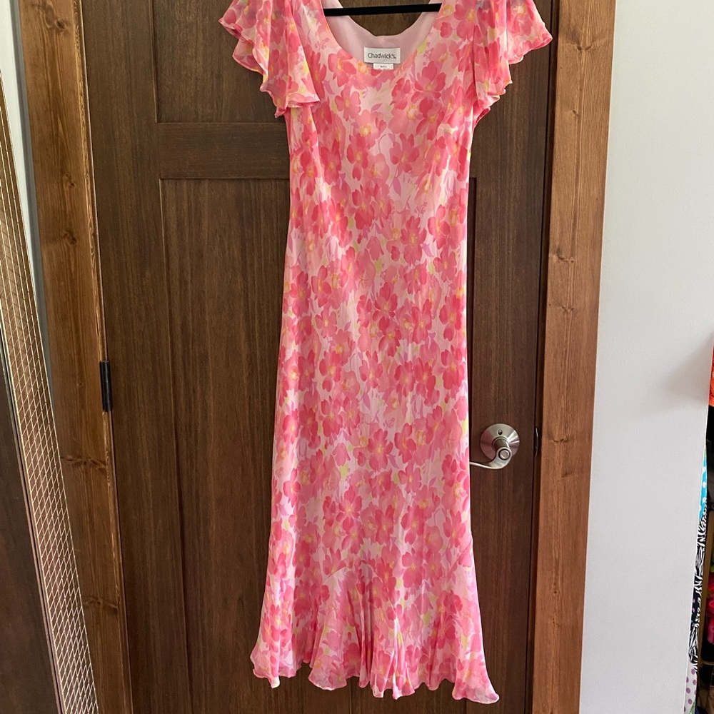 Vintage Chadwick’s 100% Silk Floral Dress